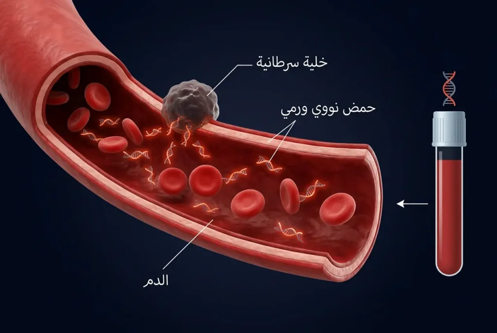 آلية انتقال الحمض النووي الورمي الدوراني من الخلية السرطانية إلى الدم