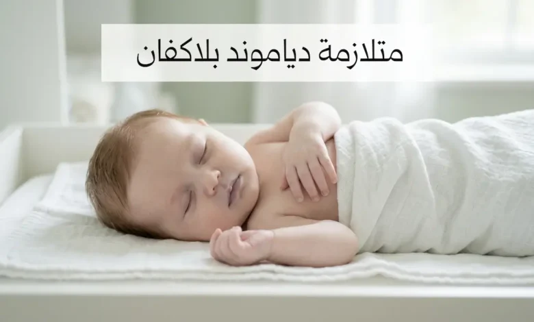 رضيع شاحب نائم بهدوء — صورة غلاف لمقال متلازمة دياموند بلاكفان