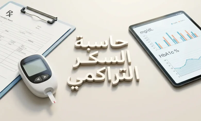 أداة حاسبة السكر التراكمي لتحويل نتيجة HbA1c إلى الجلوكوز اليومي