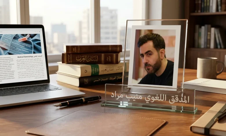 صورة المدقق اللغوي والصحفي الأستاذ منيب محمد مراد في موقع وصفة طبية.