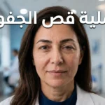 صورة غلاف لمقال عملية قص الجفون تُظهر وجه سيدة بملامح شرق أوسطية مع ترهل خفيف في الجفن العلوي وإضاءة طبية ناعمة.