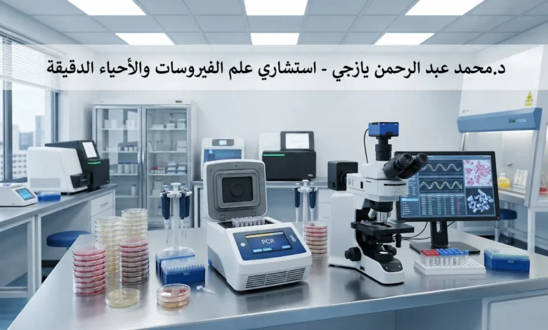 مختبر حديث وأجهزة تشخيص جزيئي لعلم الفيروسات والأحياء الدقيقة تعكس تخصص د. محمد عبد الرحمن يازجي