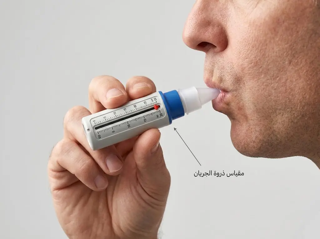 استخدام جهاز مقياس ذروة جريان الزفير لمتابعة الربو