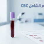تحليل الدم الشامل CBC – أنبوب دم وتقرير نتائج في المختبر