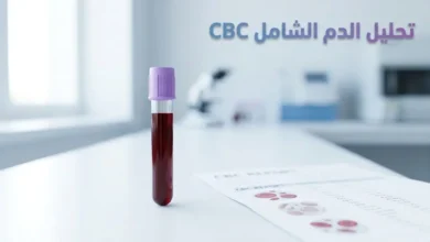 تحليل الدم الشامل CBC – أنبوب دم وتقرير نتائج في المختبر