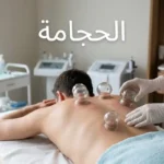 الحجامة كإجراء من الطب التكميلي - كؤوس على الظهر في جلسة حجامة جافة