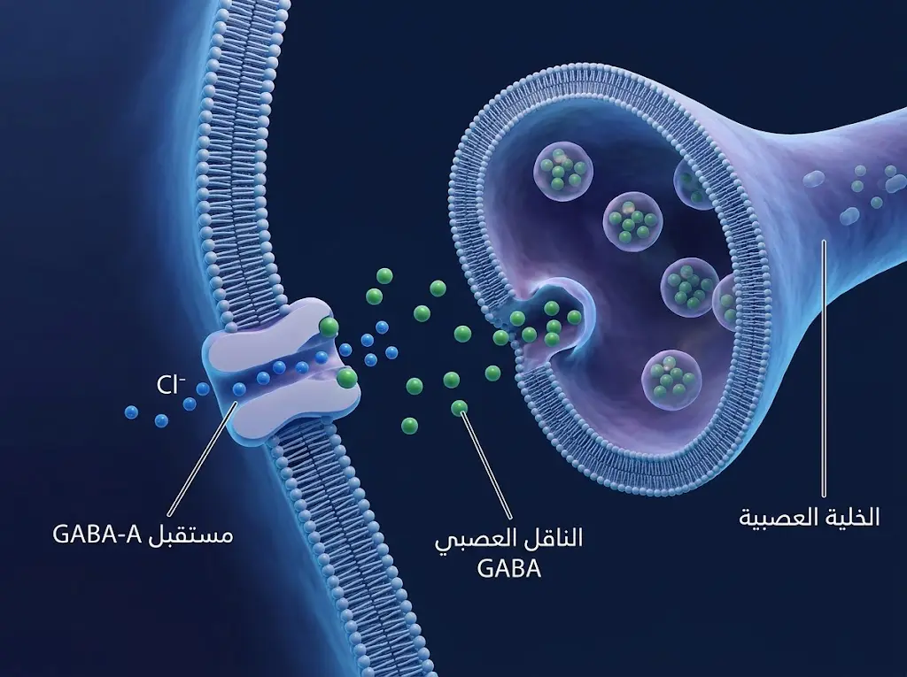 آلية ارتباط مستخلص الأشواغندا بمستقبلات GABA العصبية