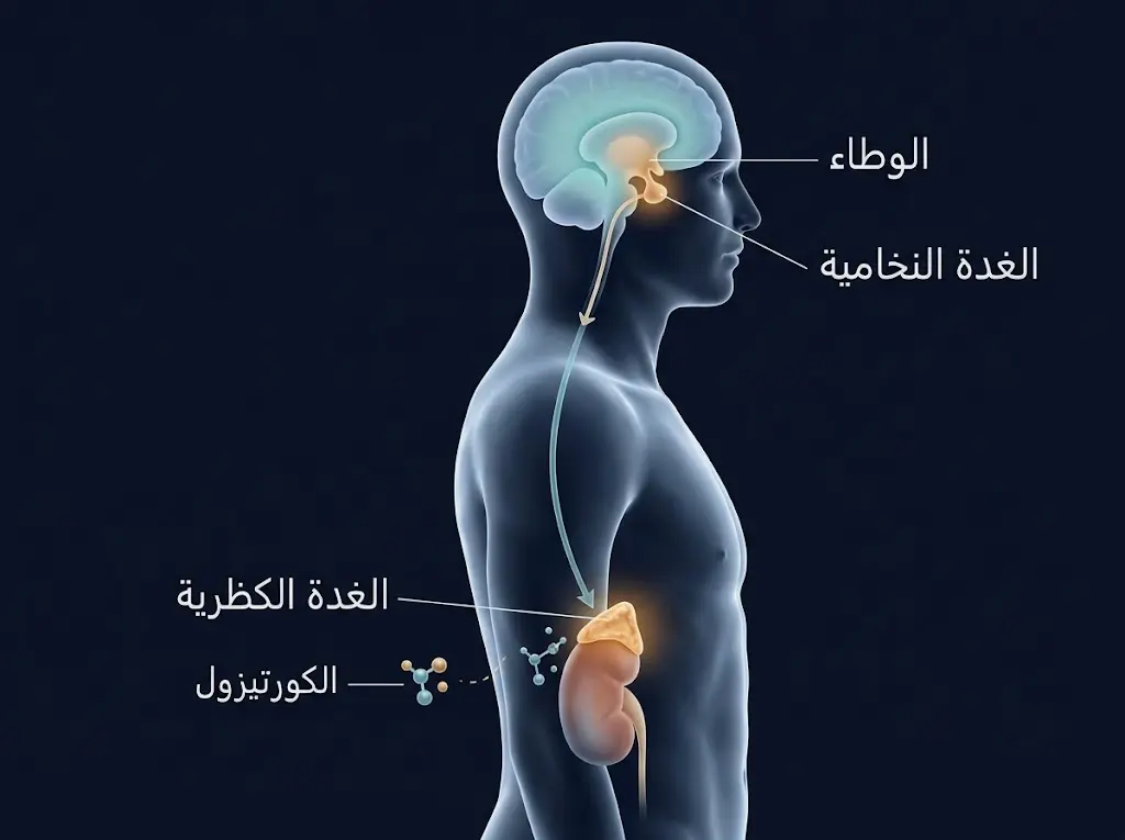 محور الوطاء والنخامية والكظرية ودوره في إفراز الكورتيزول